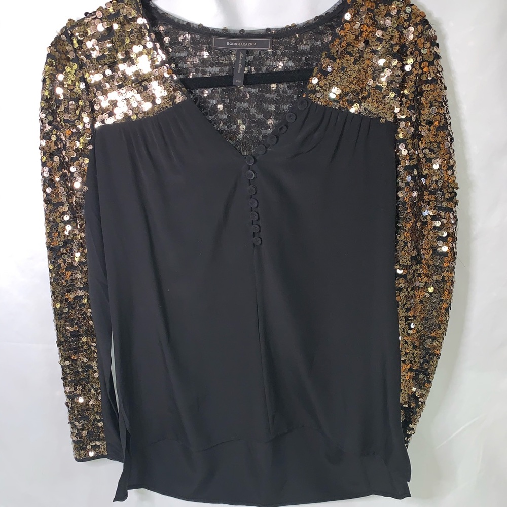 Bcbg sequins blouse